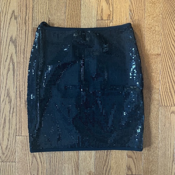 Talula Black Sequin Skirt. - Picture 1 of 8